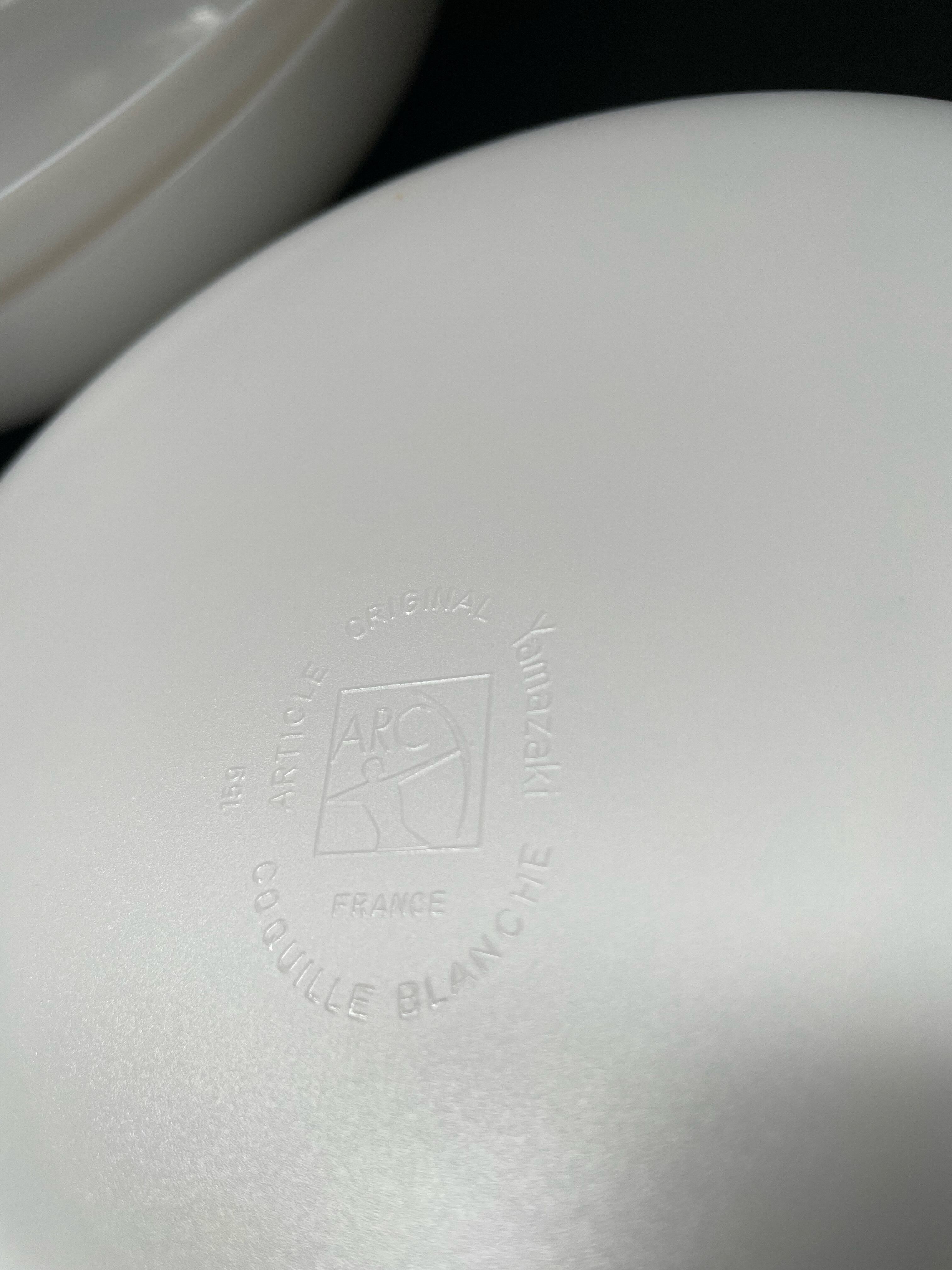 France Vintage 希少 耐熱ガラス 深皿 プレート ARC ホワイト France Vintage 希少 耐熱ガラス 深皿 プレート ARC ホワイト