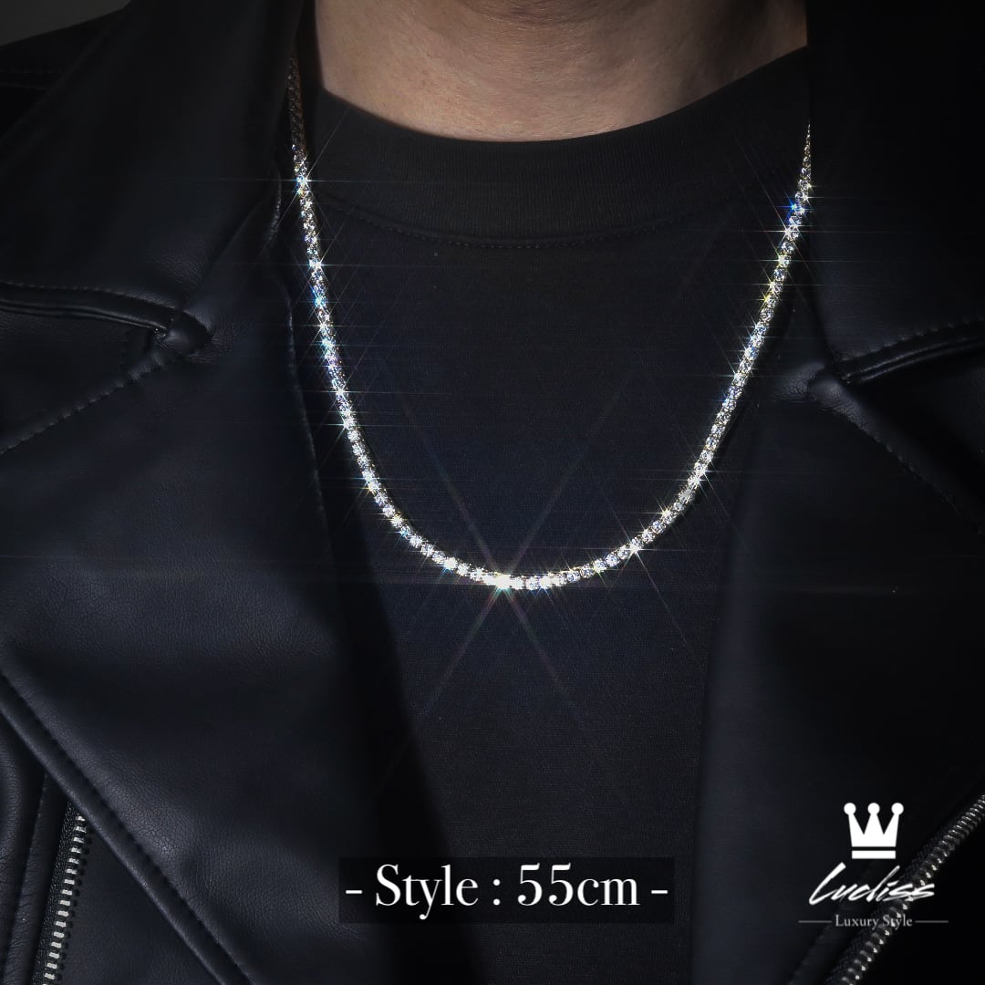 316L tennis necklace 【GOLD】【3mm】 | ✯Lucliss Jewelry✯