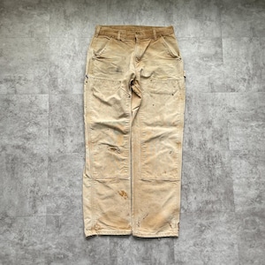 90s USA製 ブラウン ダブルニー Carhartt B01 33×32