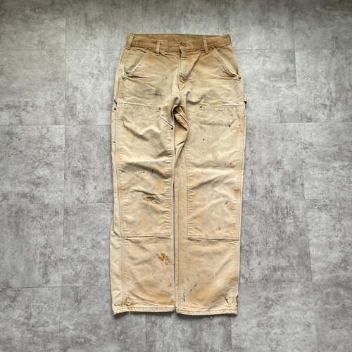 90s USA製 ブラウン ダブルニー Carhartt B01 33×32