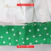 フラメンコ 衣装 ドレス ワンピース グリーン系 ホワイト系 緑 白 ドット 水玉 ボランテ フリル レトロ ポップ ダンス パーティ 発表会 レディース 発表会衣装 舞台衣装 コスチューム ステージ衣装ドット