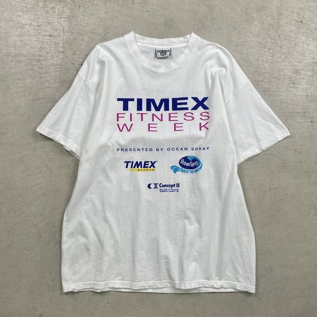 90年代 USA製 Lee リー TIMEX ロゴプリントTシャツ 企業ロゴプリント メンズXL 古着 90s ヴィンテージ VINTAGE 白色【Tシャツ】/ホワイト