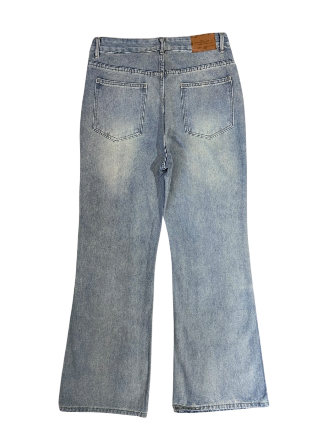 【ALUDEOSAKA】double line flare denim(ライトブルー) [サイズ: F] [カラー: light blue]