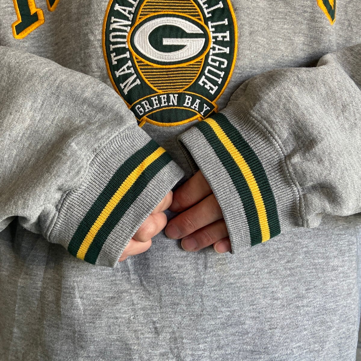 激レア90s NFL パッカーズ デニムシャツ 刺繍ロゴ ビックサイズ 太アーム