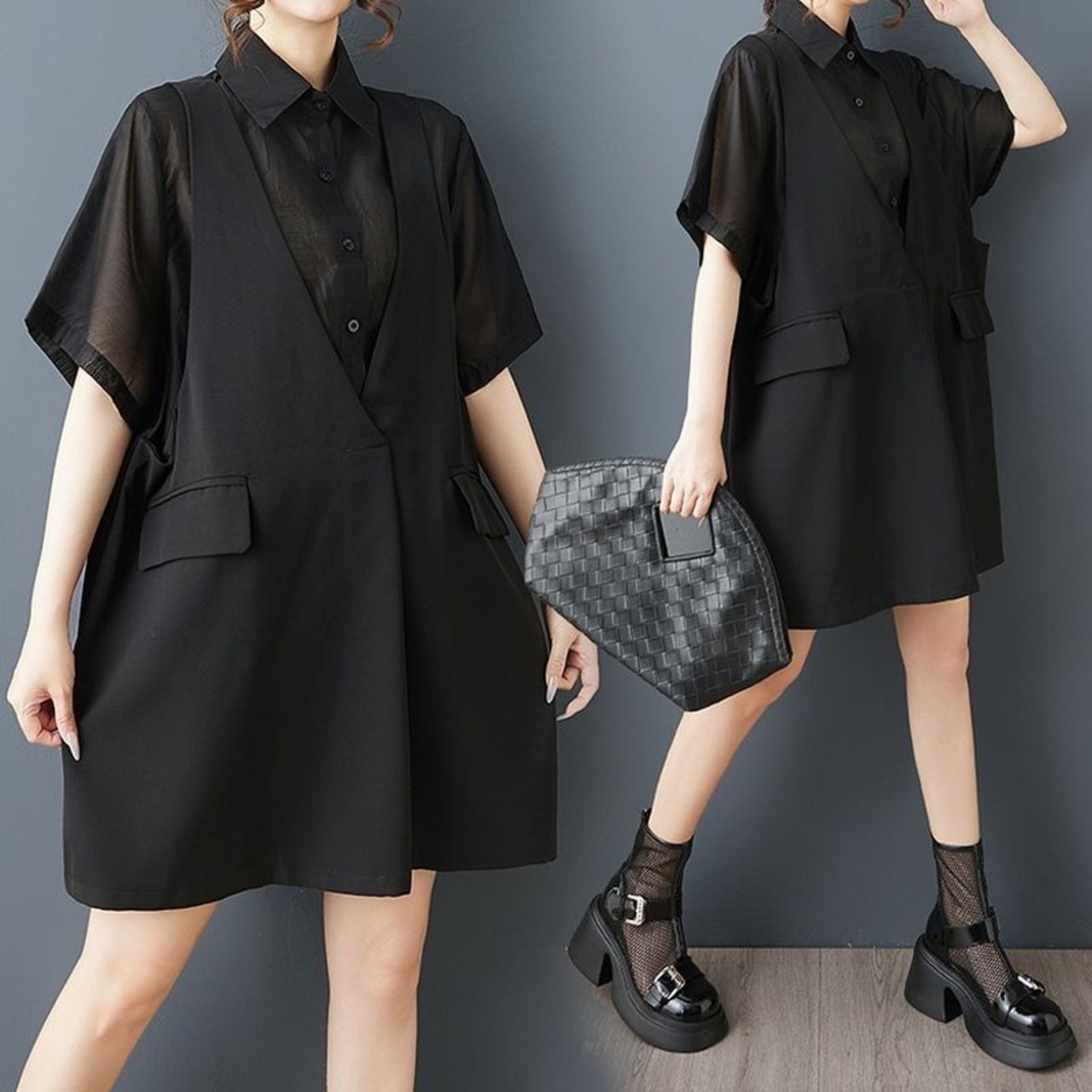 フェイクレイヤード シャツ 30178