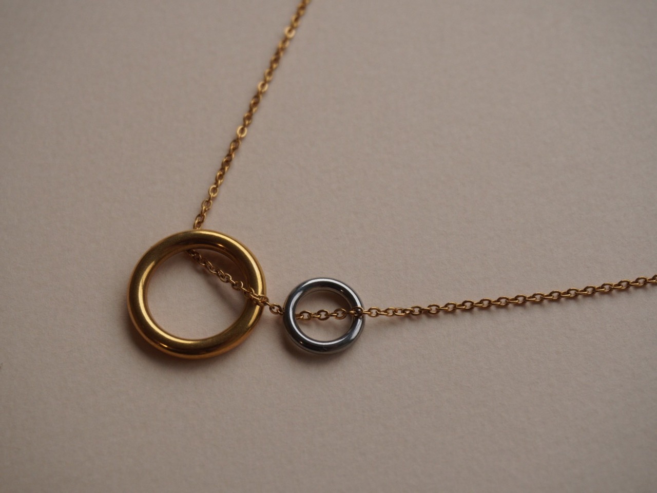 【 CORE 】double hoop necklace