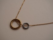 【 CORE 】double hoop necklace