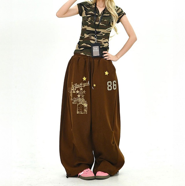 スターエンブレムナンバリングボリュームパンツ
 2col   R01665