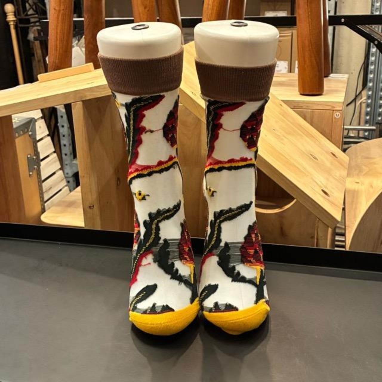 TOPANGA Socks Lady's Sheer art socks Horsetail　シアーアートソックス　ホーステール　ブラウン　シースルー　レディースソックス　靴下　ギフト　