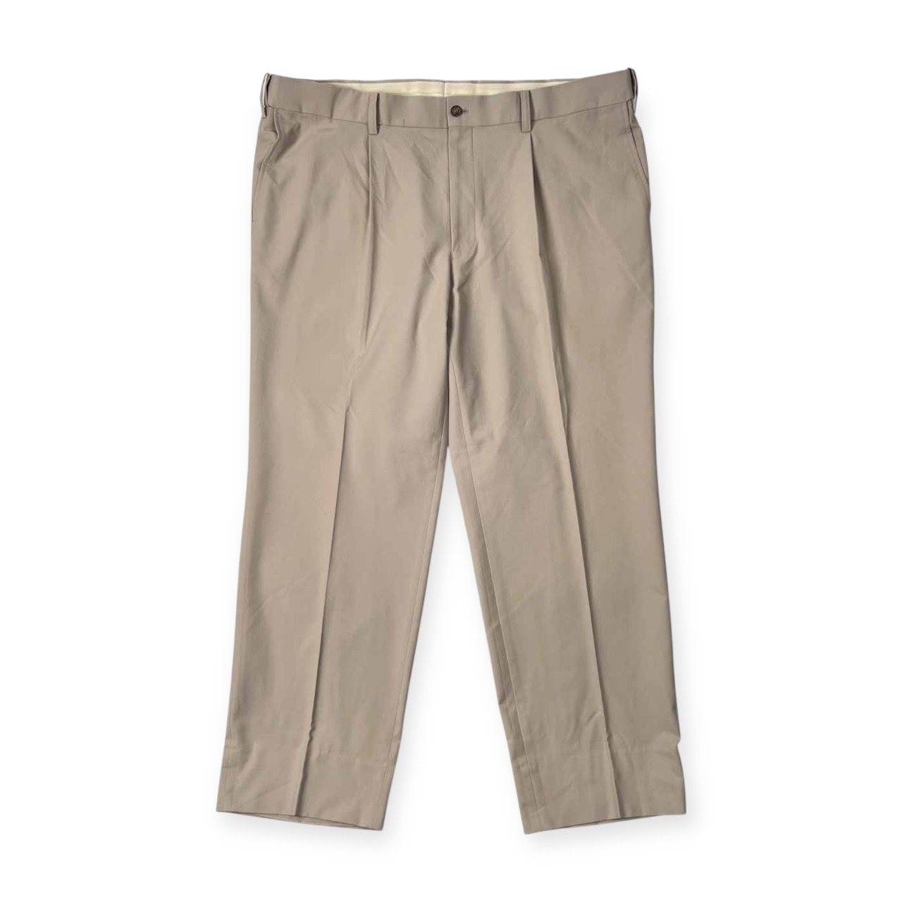adabat アダバット ロゴ刺繍 タック スラックスパンツ サイズ 110 /メンズ/ベージュ/ワールド/日本製/大きいサイズ