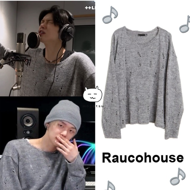 ★TXT ヨンジュン着用！！【Raucohouse】モヘア ラフ ビンテージ ニットウェア - 3COLOR