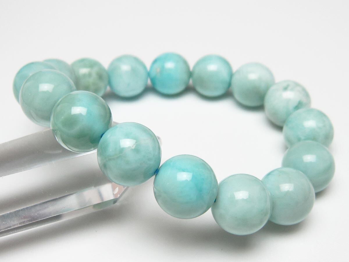 ラリマー ブレスレット 13mm 一点物 111-56457 | 天然石 ラリマー ブレスレット 13mm 一点物 111-56457 | 天然石