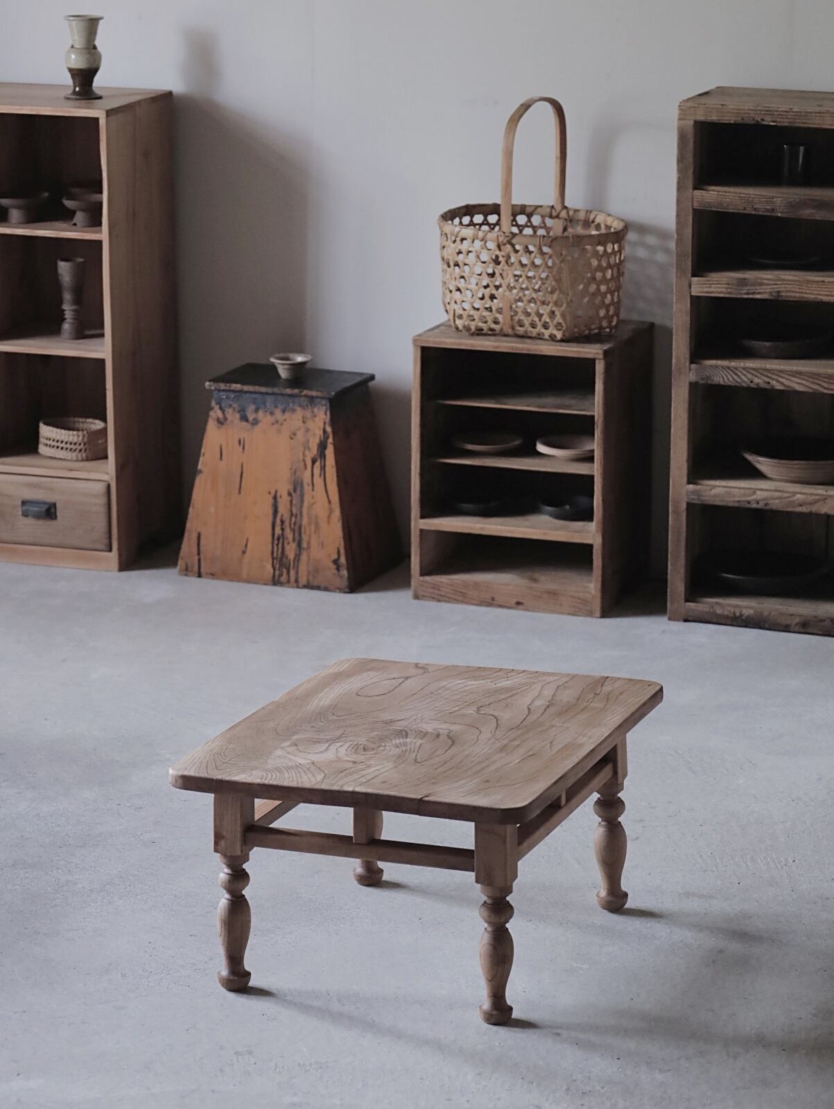 ローテーブル 小 欅 【送料無料】 | アルドマ 古道具・古家具