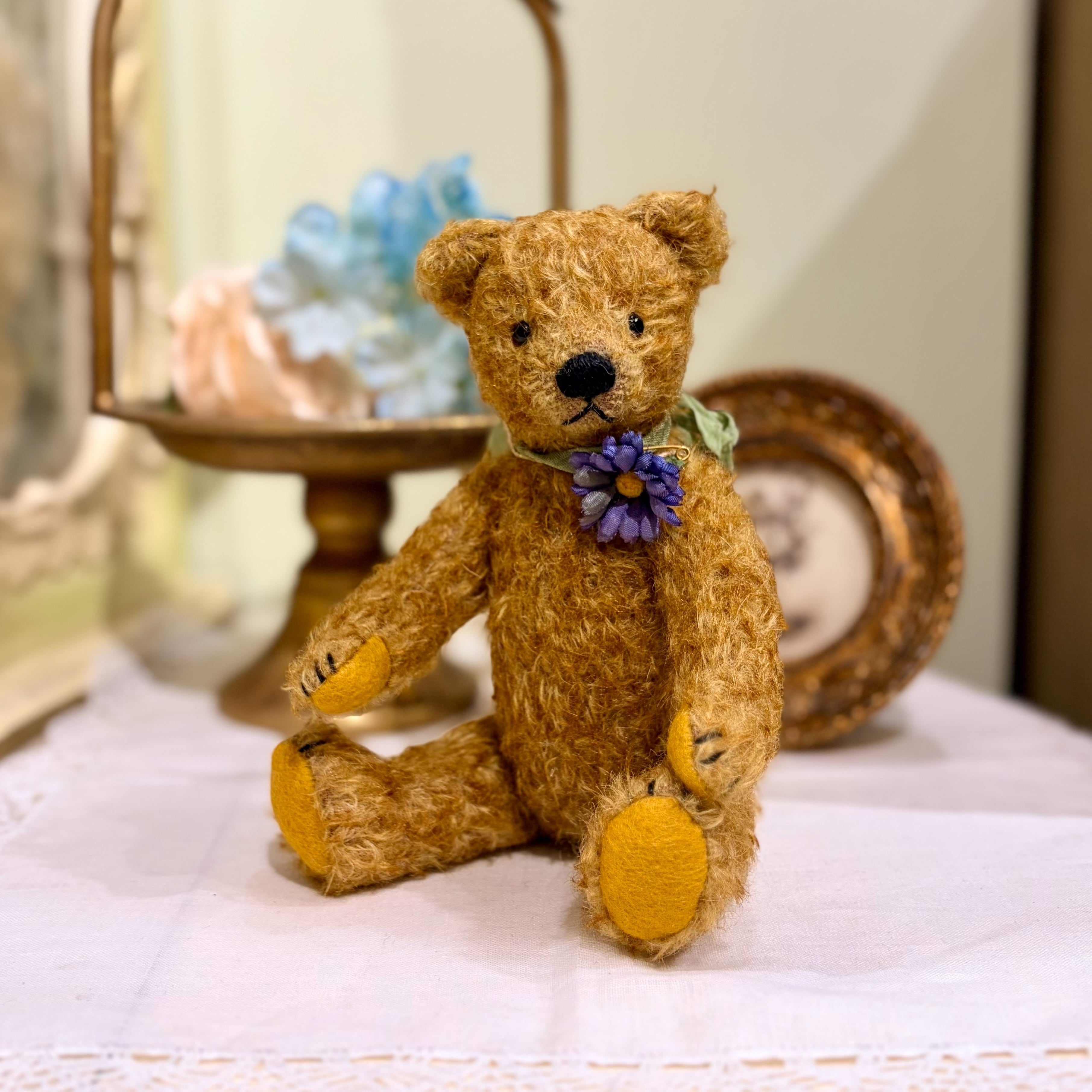 アンティークビックスマイルテディベア アンティーク布花冠まとめ売り Bells Room