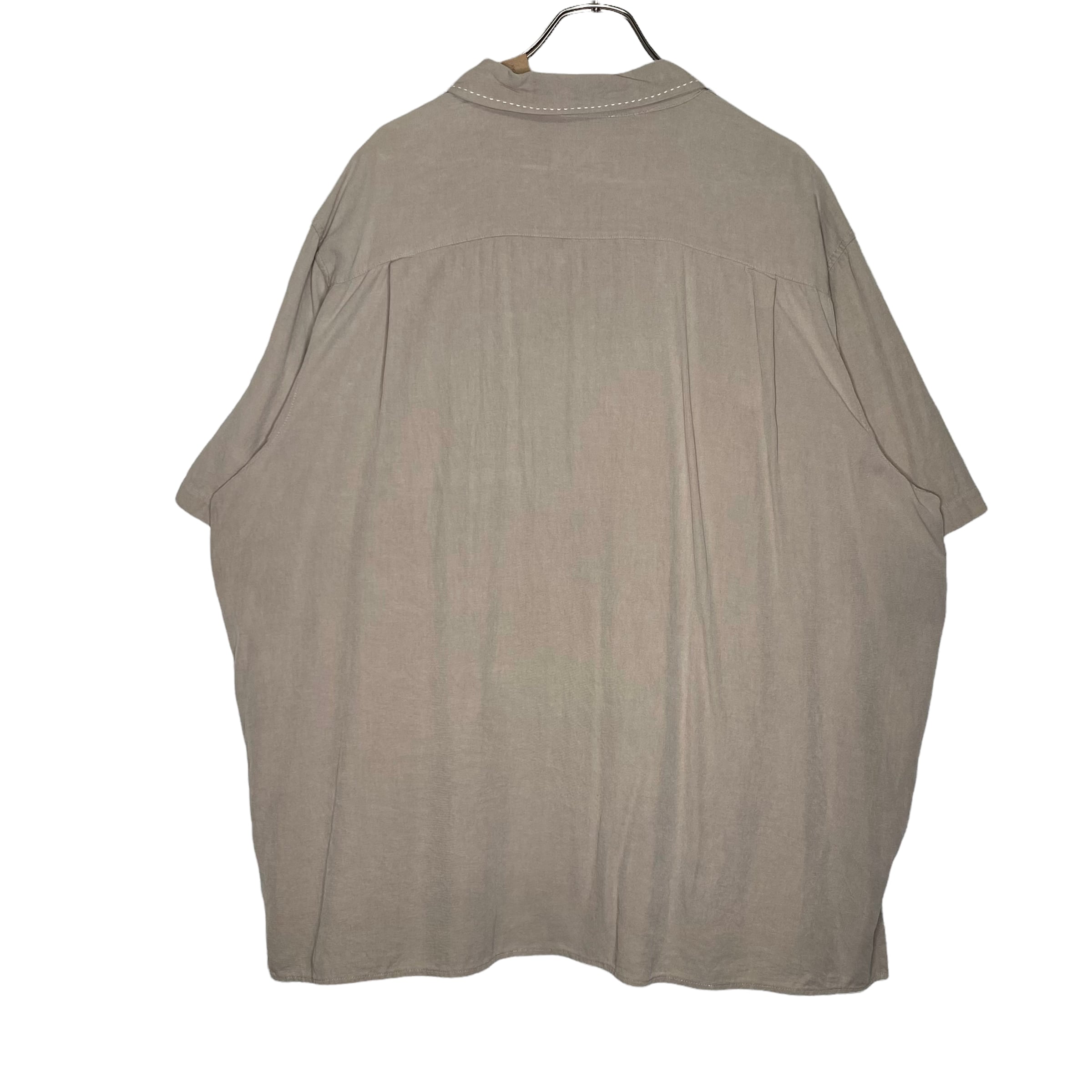 Vintage Silk 半袖シルクシャツ　2XL ラインシャツ　%シルク　開襟シャツ　状態良好   古着屋OLDGREEN powered  by BASE