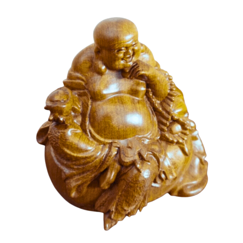 布袋尊(木彫り) とても美しい 現品限り】布袋尊 木彫り像 ベトナム インテリア雑貨 | ベトナム
