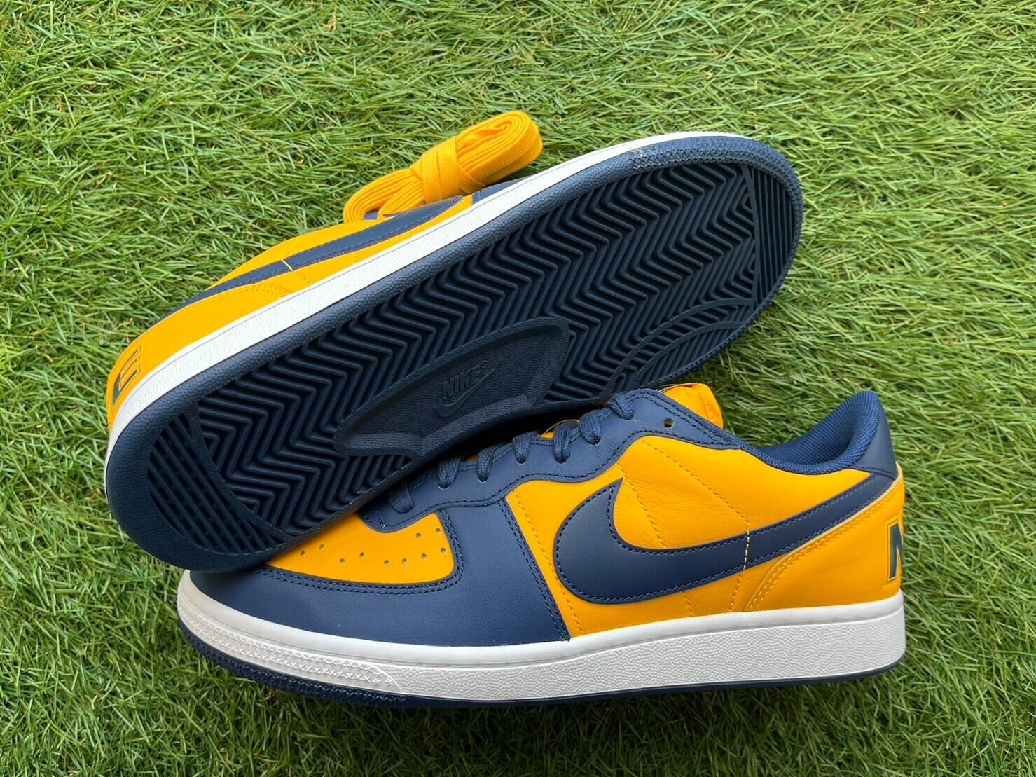 NIKE TERMINATOR LOW UNIVERSITY GOLD AND NAVY/MICHIGAN FJ4206-700