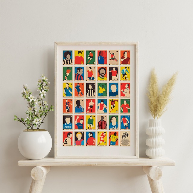 ＃小さめポスター＃67 Inc. "Football Legends A to Z" A3 size Ver.