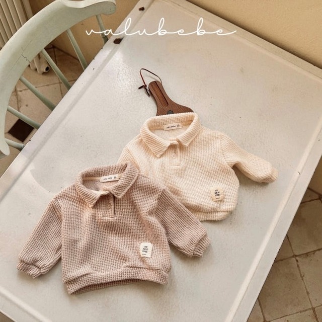 即納｜valu_bebe｜ ソフトニットカラーT