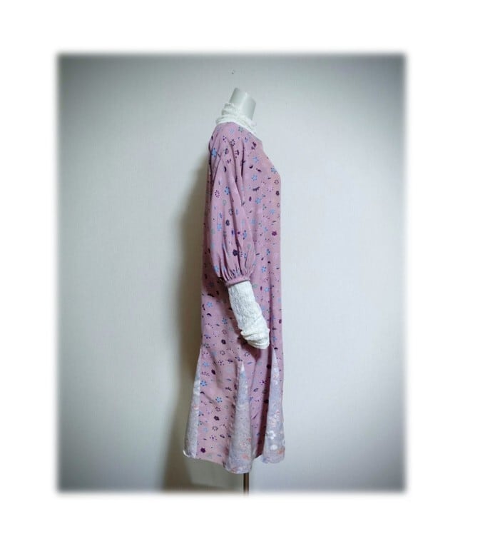 481 1点物 マーメイドワンピーㇲ Aライン 着物リメイク 訳アリ価格