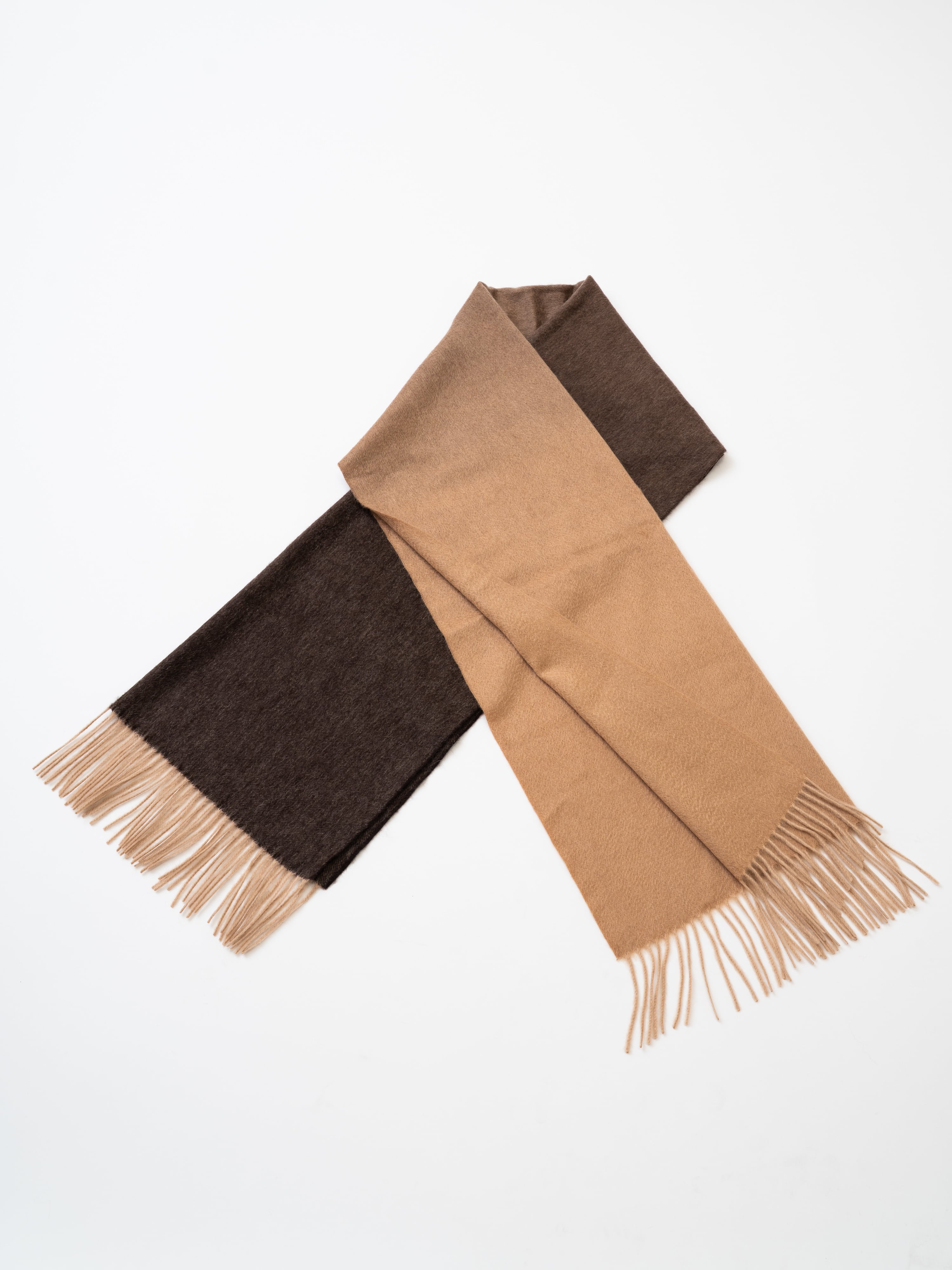 Konoe - コノエ/へーゼルベージュ 大判ストールカシミヤ100% 幅60cm×縦