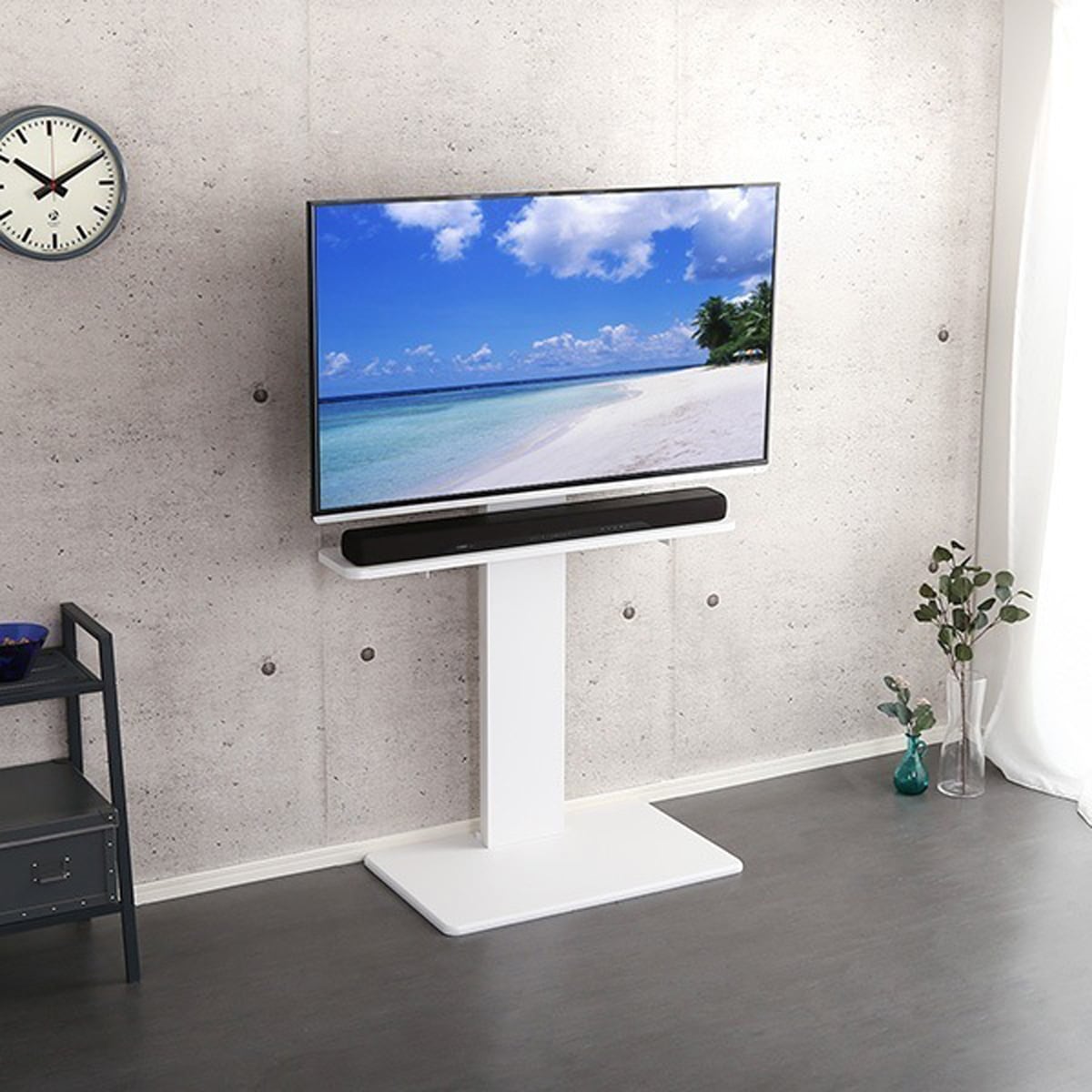 壁寄せテレビスタンド サウンドバー 専用棚 100cm幅 デザインテレビスタンド 専用棚のみ