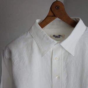 classic linen tailor shirt / white