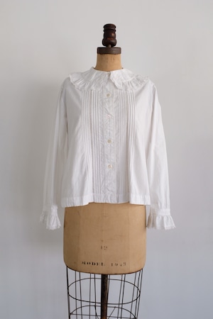 [ANTIQUE]20s French antique cotton lace blouse