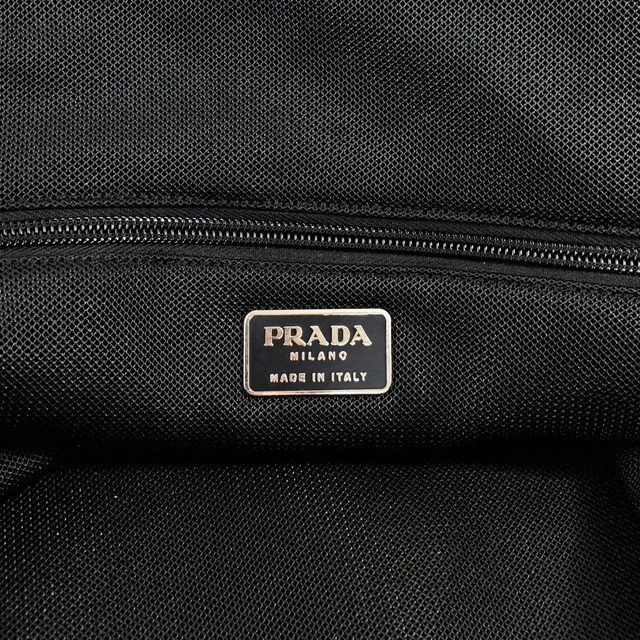 PRADA プラダ トートバッグ ブラック トライアングルロゴ ナイロン ポーチ付き vintage ヴィンテージ オールド ehdcz6