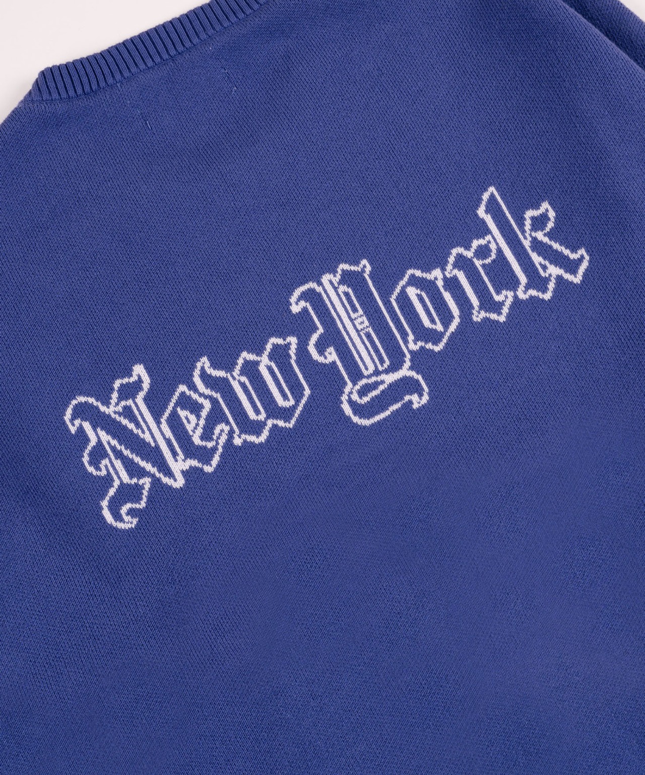 【#Re:room】＃RE:ROOM NEW YORK LOGO BIG CREW KNIT［REK106］