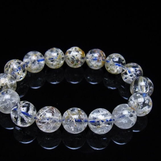 ホワイトガーデンファントムクォーツ ブレスレット 14mm 一点物 メール便可 [M便 1/10] 111-42537