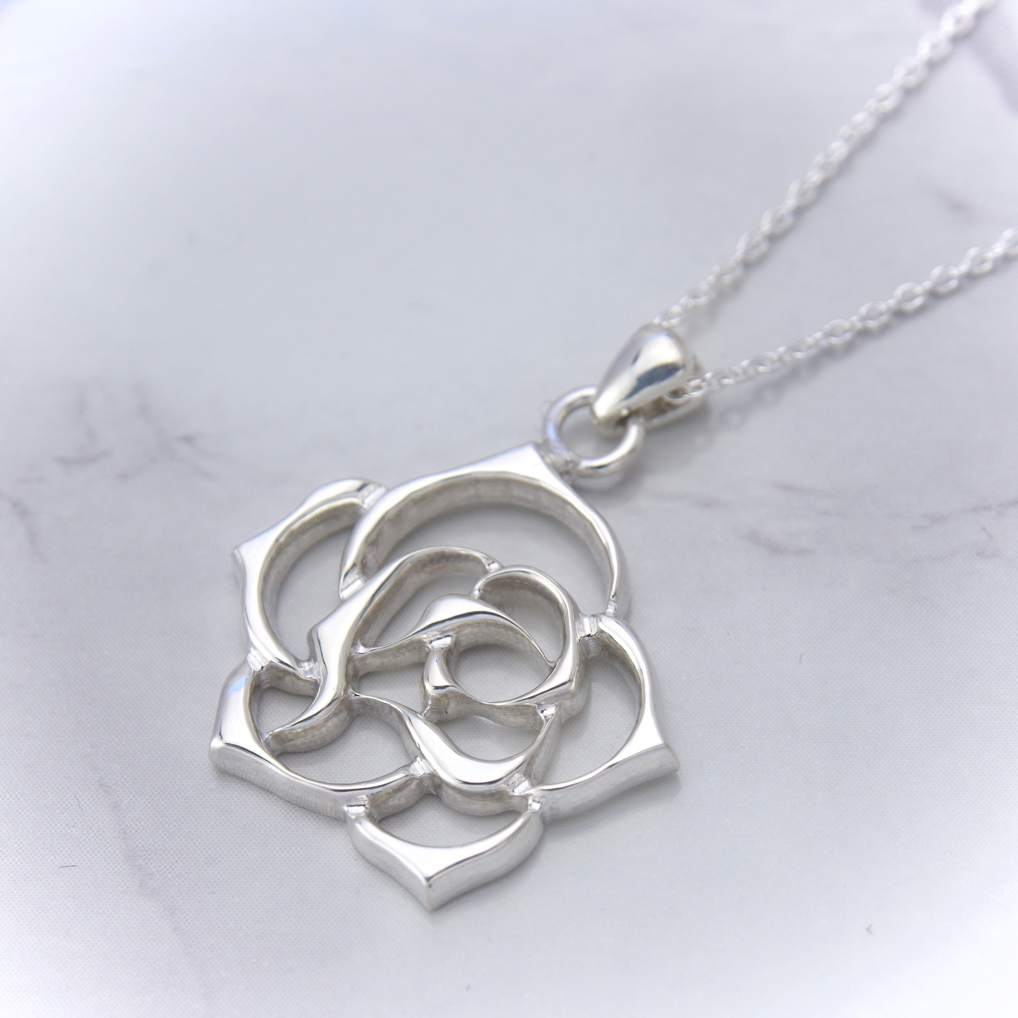 シルバー・ペンダントネックレス ~ バラ ~ | SHIDA's FACTORY