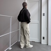 ハーフzipコンパクトスウェットPO/チャコール