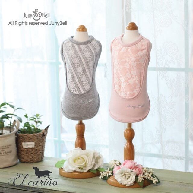 Juny Bell【正規輸入】犬 服 Tシャツ グレー  春 夏 15-1695-0007