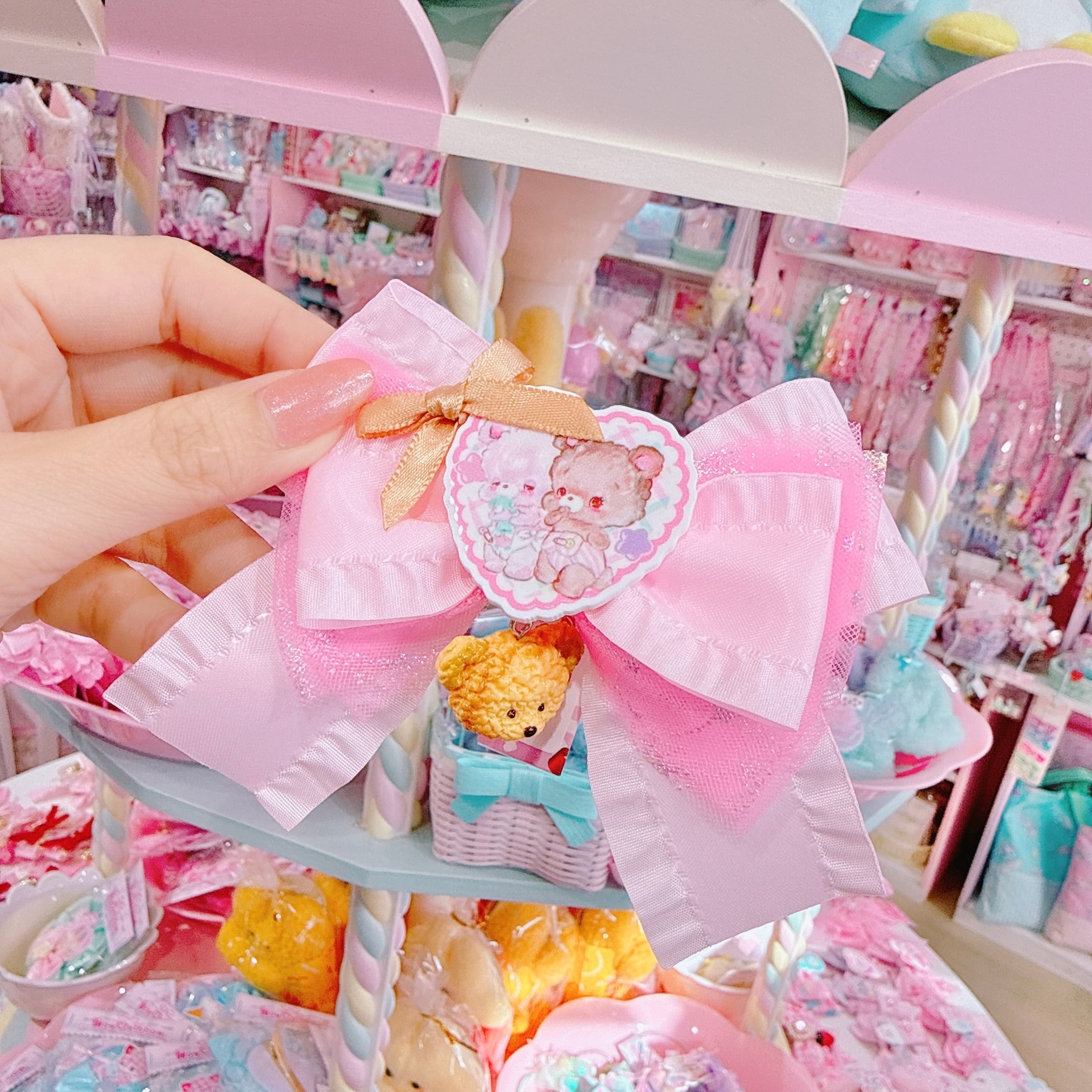 【R14】53-4ポニーリボンヘアクリップ