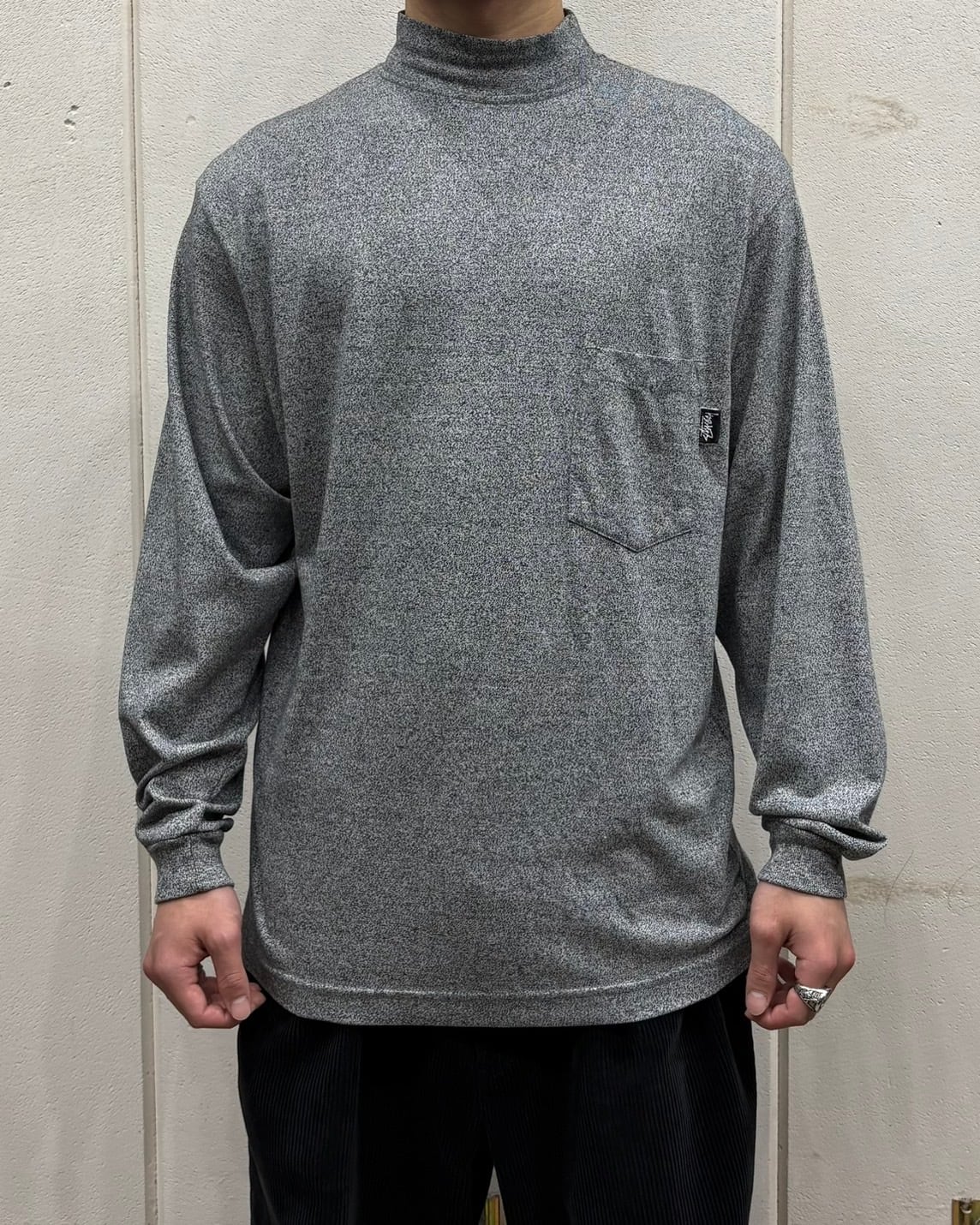 80's~90's old stussy Long Sleeve Polo Shirts “黒タグ”【高円寺本店