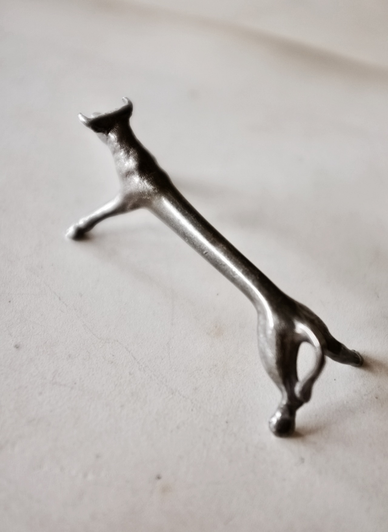 フランス 黙想する動物たちとカトラリーレスト 雄牛さん アンティーク