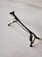 フランス 黙想する動物たちとカトラリーレスト 雄牛さん アンティーク