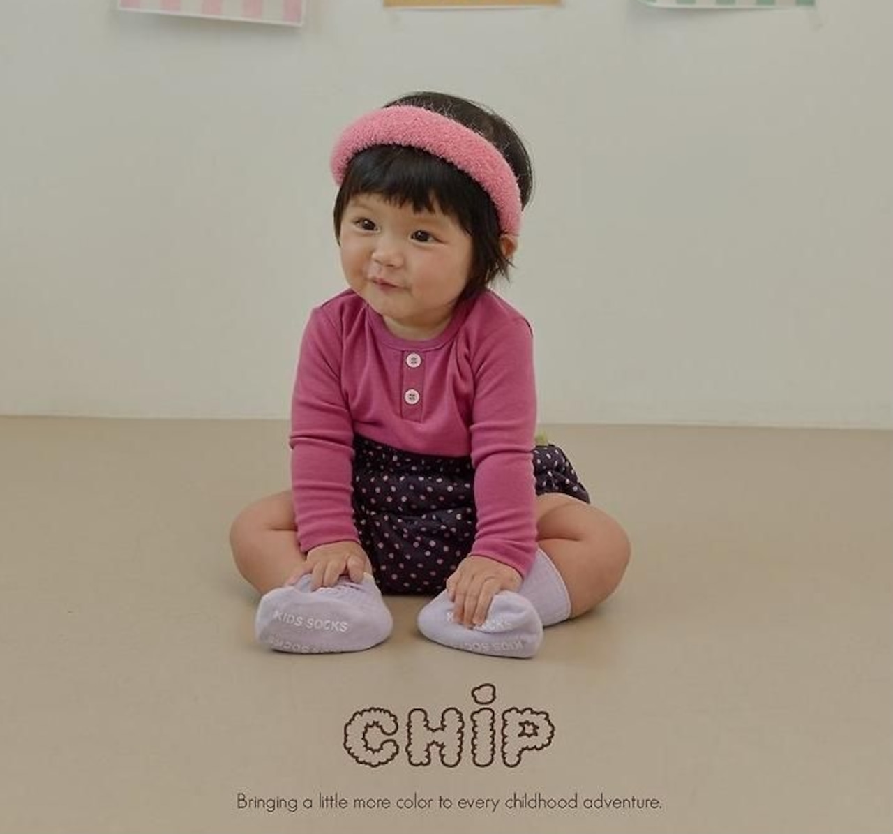 【取寄】CHIP ボンボンヘアバンド|秋服|韓国子供服|26/AT