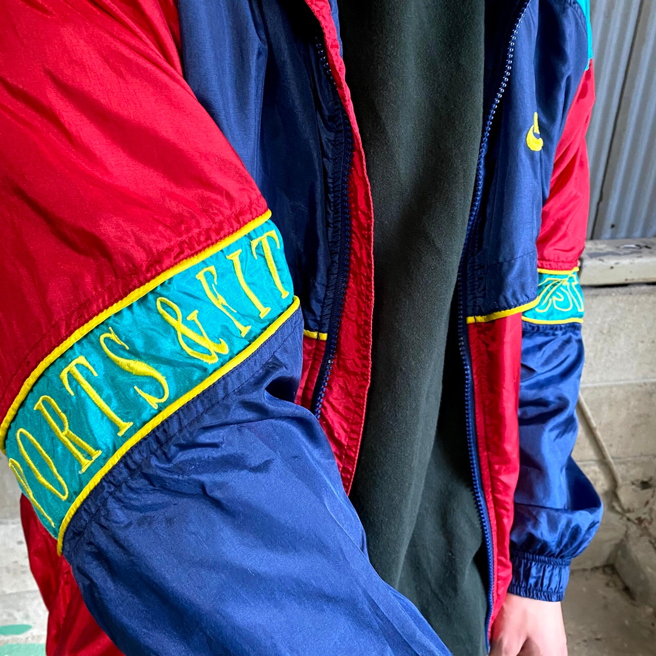 90年代 NIKE ナイキ JUST DO IT. スウォッシュロゴ 切り替え 刺繍 
