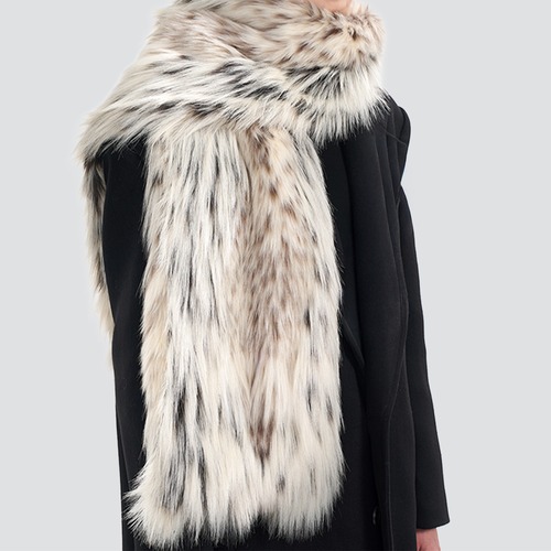 Shaggy leopard scarf A00006
