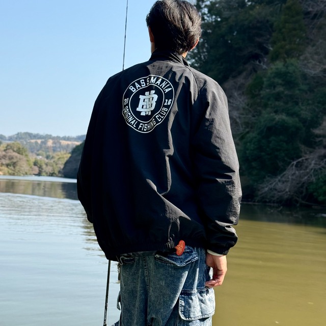 【DeepRangebybassmania】BMサークルロゴナイロンジャケット［BLK］