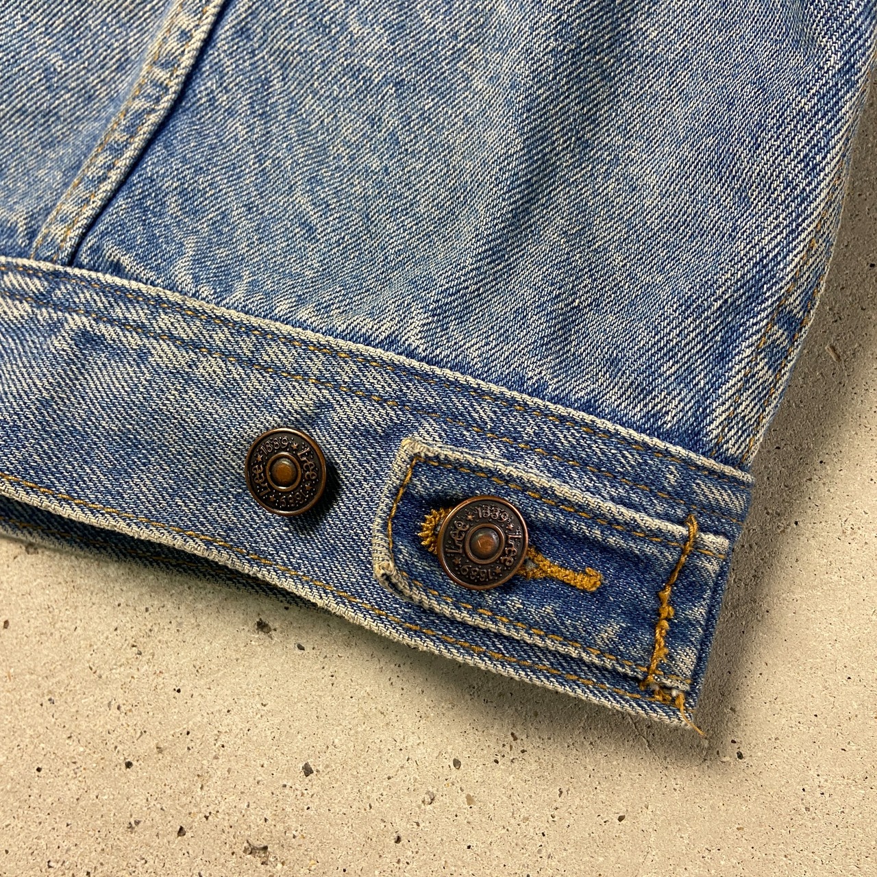 ビッグサイズ Lee デニムジャケット企業ロゴ刺繍 メンズ2XL相当 古着 