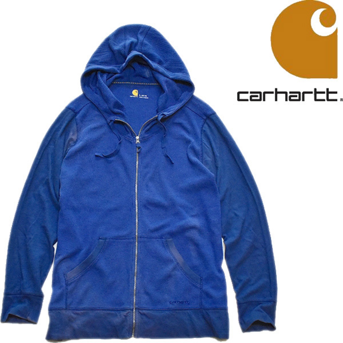 1点物◇CARHARTTカーハート中古ワッフル地サーマルパーカー古着 