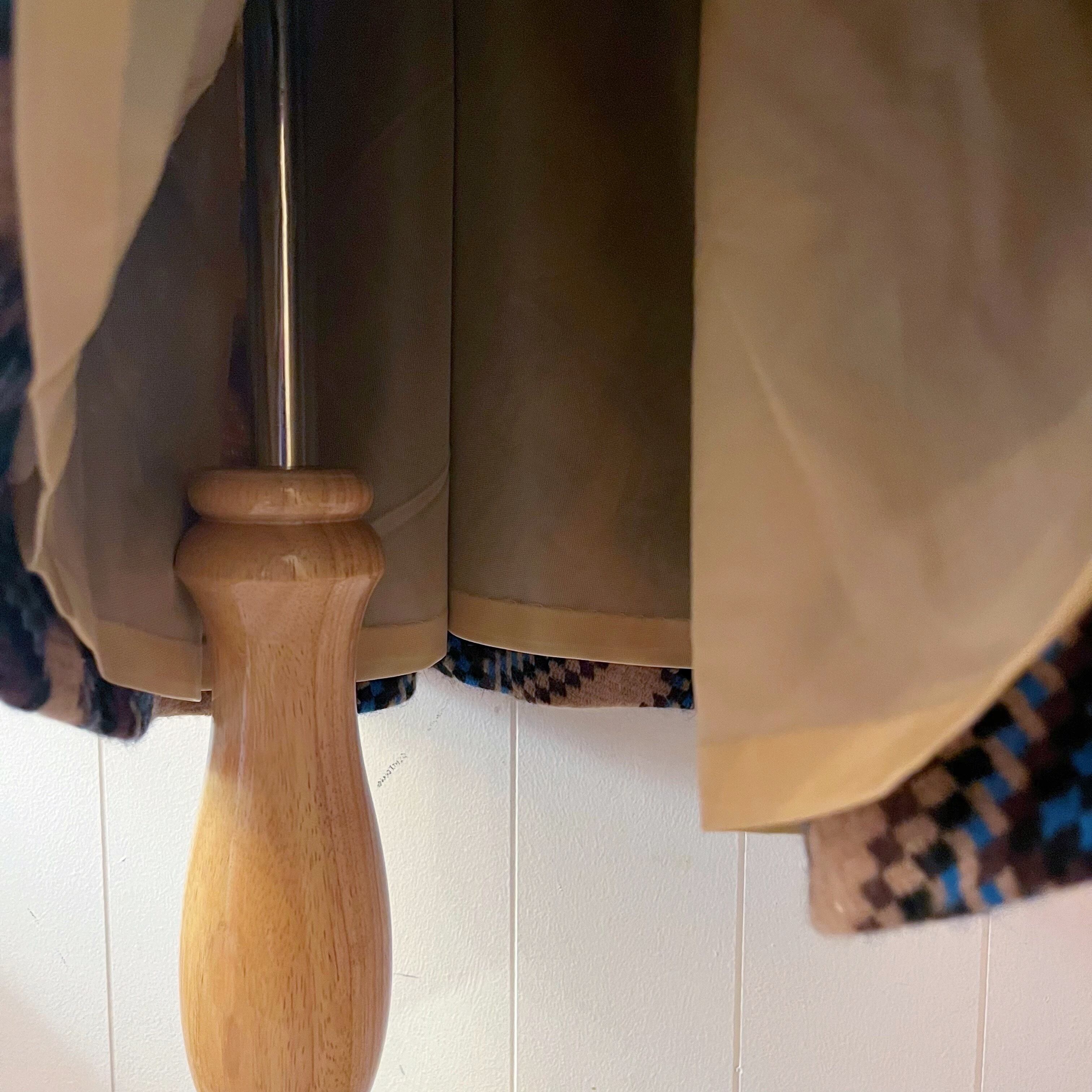 blue brown zigzag wool one-piece