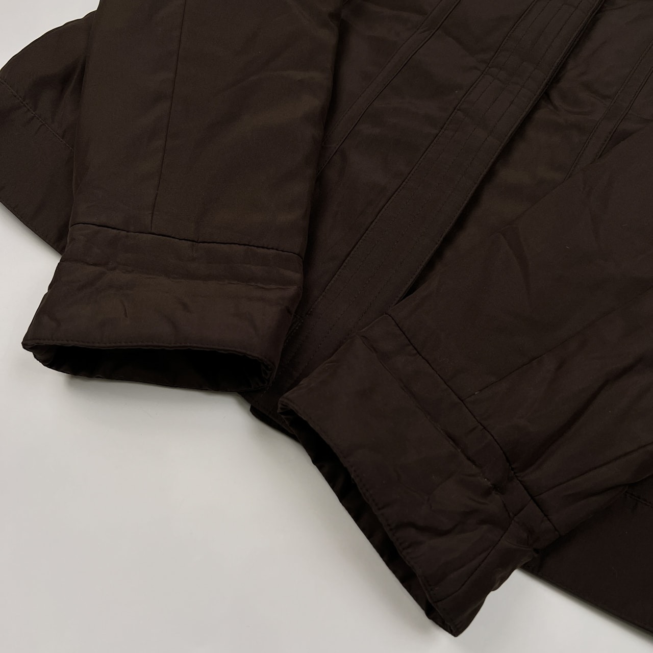 BALMAIN バルマン シルク100% 毛皮ファー ダウン ジャケット コート サイズ 11 /ブルーフォックスファー/ビンテージ