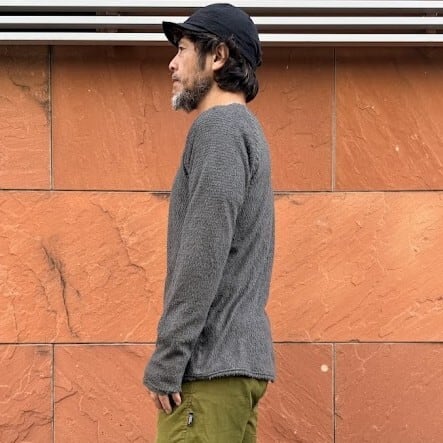 Answer4 / Alpha Direct Long Sleeve Tshirt（Light Grey） | 道がまっすぐ