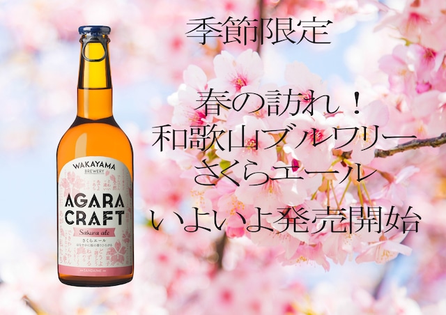 【限定さくらエール４本　ゆずエール４本 　みかんエール4本セット】AGARA CRAFT　限定さくらエール×４本　ゆずエールｘ４　みかんエール4本　