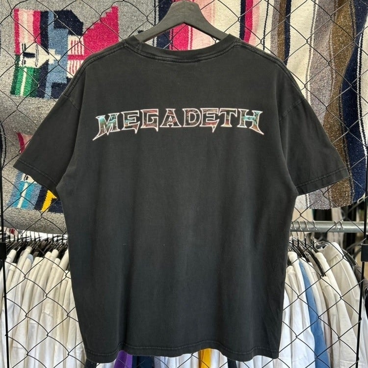 90s MEGADETH バンドTシャツ ヘヴィメタル ツアーT スカル