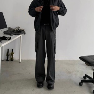 ジップワークシンプルブルゾン　0891